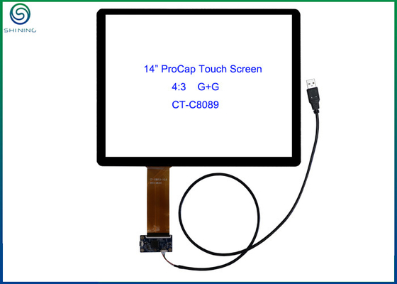 China 14&quot; USB Interface Projected Capacitive Touch Screen Panel For Commercial Kiosks supplier