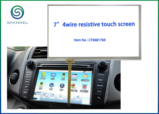China Generic 7&quot; Car Touch Panel , 4 Wire Resistive Touch Screen With ITO Glass To ITO Film Structure supplier