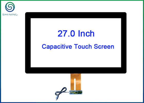 China 27 Inch PCAP Projected Capacitive Touch Panel Kit / PCT Sensor Bonded With Cover Glass supplier