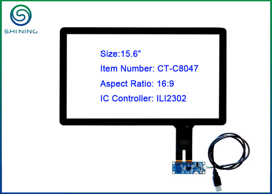 China 15.6&quot; USB Touch Screen 16:9 With ILI2302 Controller For Industrial Touch PCs, Panel PCs supplier