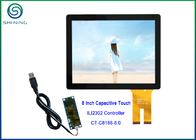 Dustproof 8 Inch Monitor PC Touch Screen Display Capacitive With Plug And Play