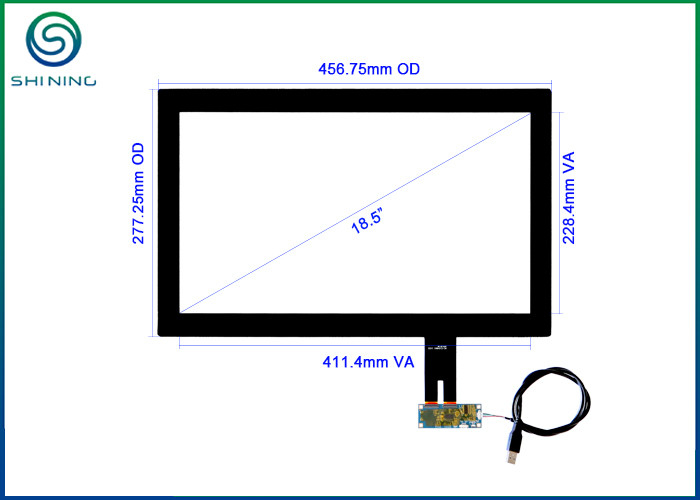 18.5 Inch Wide Multi Touch Screen Panel Capacitive PCAP Technology