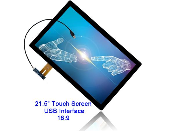 Custom Industrial PC USB Touch Screen Panel 21.5 Inch With 3mm Front Glass