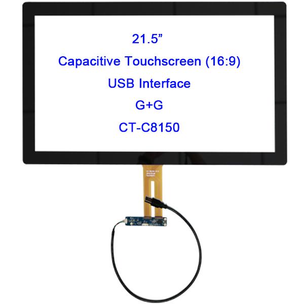 Capacitive PCAP Touch Screen Overlay 21.5 Inch USB Interface 169
